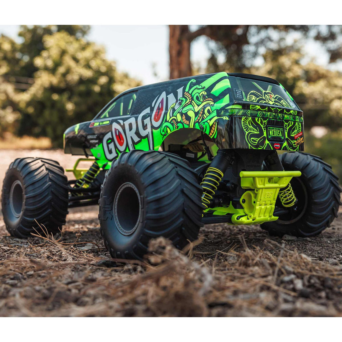 ARRMA ARA3230ST1 1/10 GORGON 4X2 MEGA 550 Brushed Monster Truck RTR w/ Battery & Charger Yellow