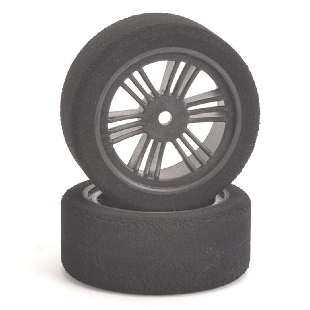 Contact RC J14073 1/10 Foam Front Tires 26mm 40Shore JAP Black Carbon Wheels (2)