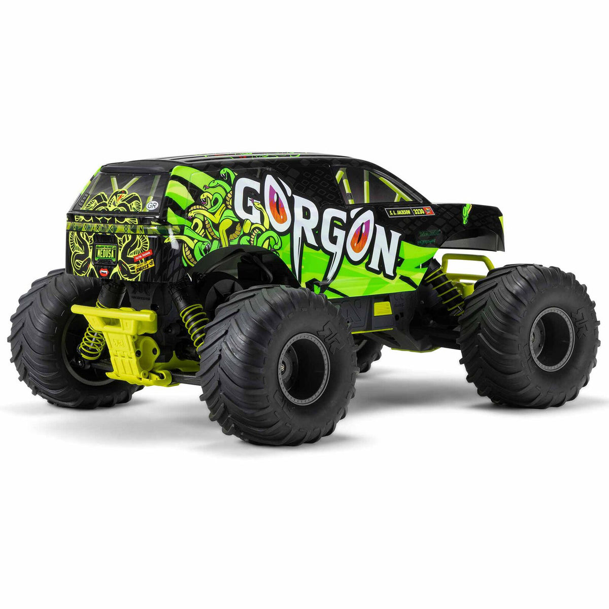 ARRMA ARA3230ST1 1/10 GORGON 4X2 MEGA 550 Brushed Monster Truck RTR w/ Battery & Charger Yellow