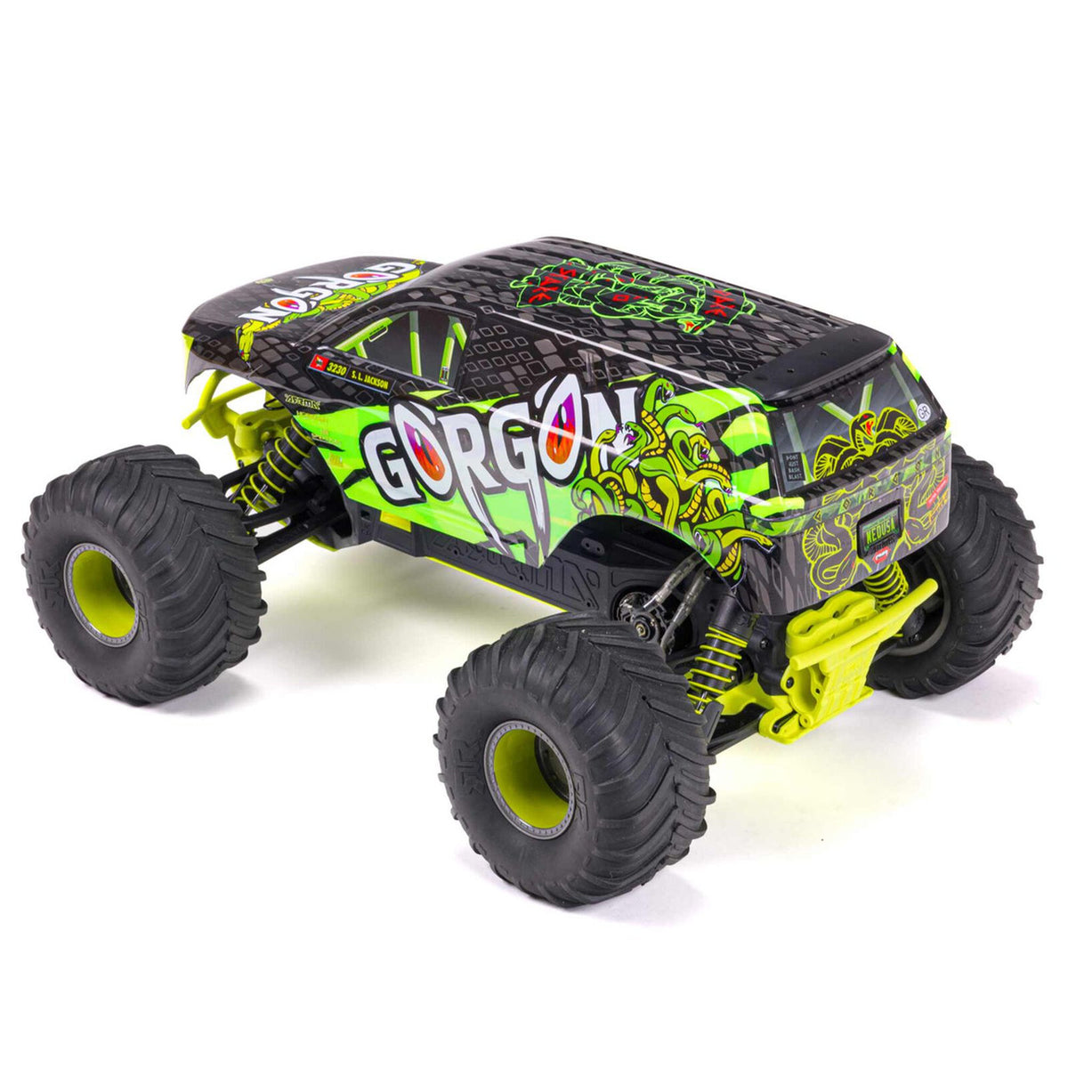 ARRMA ARA3230ST1 1/10 GORGON 4X2 MEGA 550 Brushed Monster Truck RTR w/ Battery & Charger Yellow