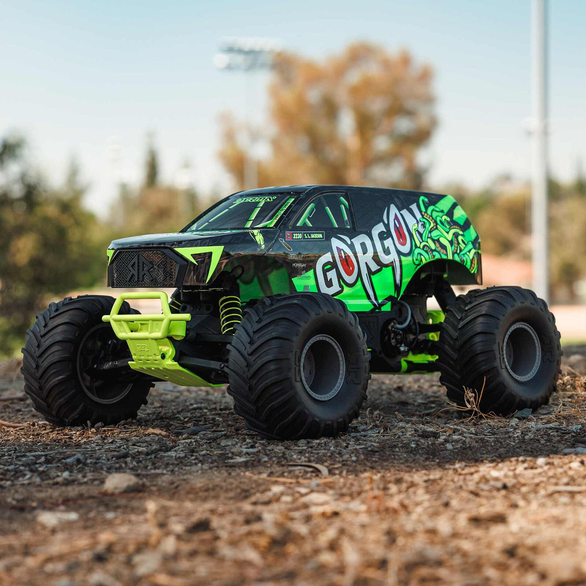 ARRMA ARA3230ST1 1/10 GORGON 4X2 MEGA 550 Brushed Monster Truck RTR w/ Battery & Charger Yellow
