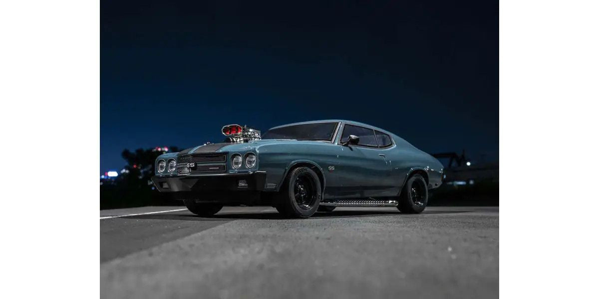 Kyosho 34494T1 1/10 EP 4WD FAZER Mk2 FZ02L VE 1970 Chevy Chevelle Supercharged VE Dark Blue
