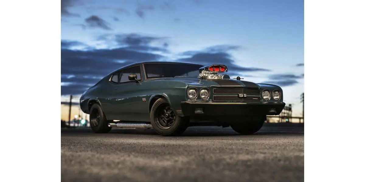 Kyosho 34494T1 1/10 EP 4WD FAZER Mk2 FZ02L VE 1970 Chevy Chevelle Supercharged VE Dark Blue