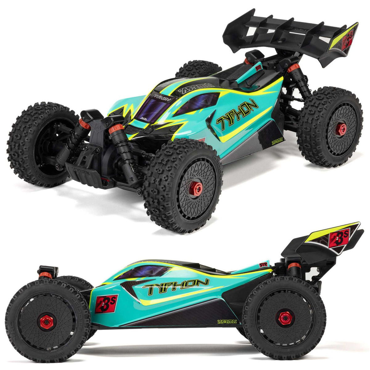 ARRMA ARA4306V4T1 1/8 TYPHON 223S DSC 4X4 RTR Brushless Buggy, Green