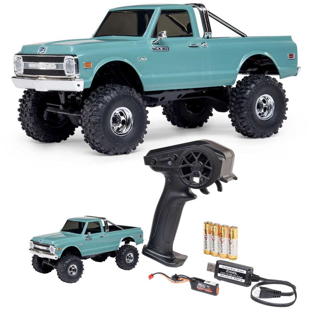 Axial 1/30 Axial SCX30 Chevrolet K10 RTR Crawler Green w/ Battery & Charger