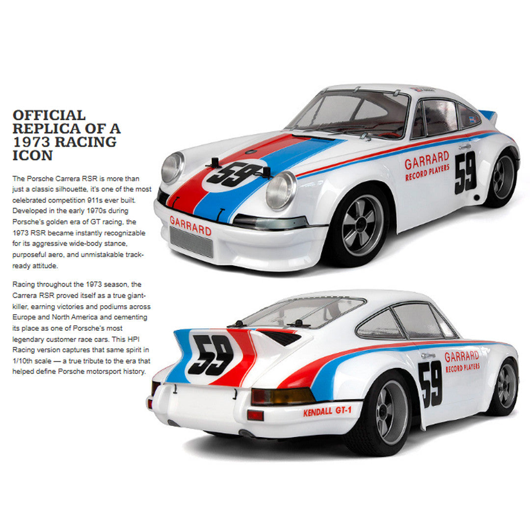 HPI 160788 1/10 Sport 3 Flux Brushless 1973 Porsche 911 Carrera RSR 4WD Racing Car