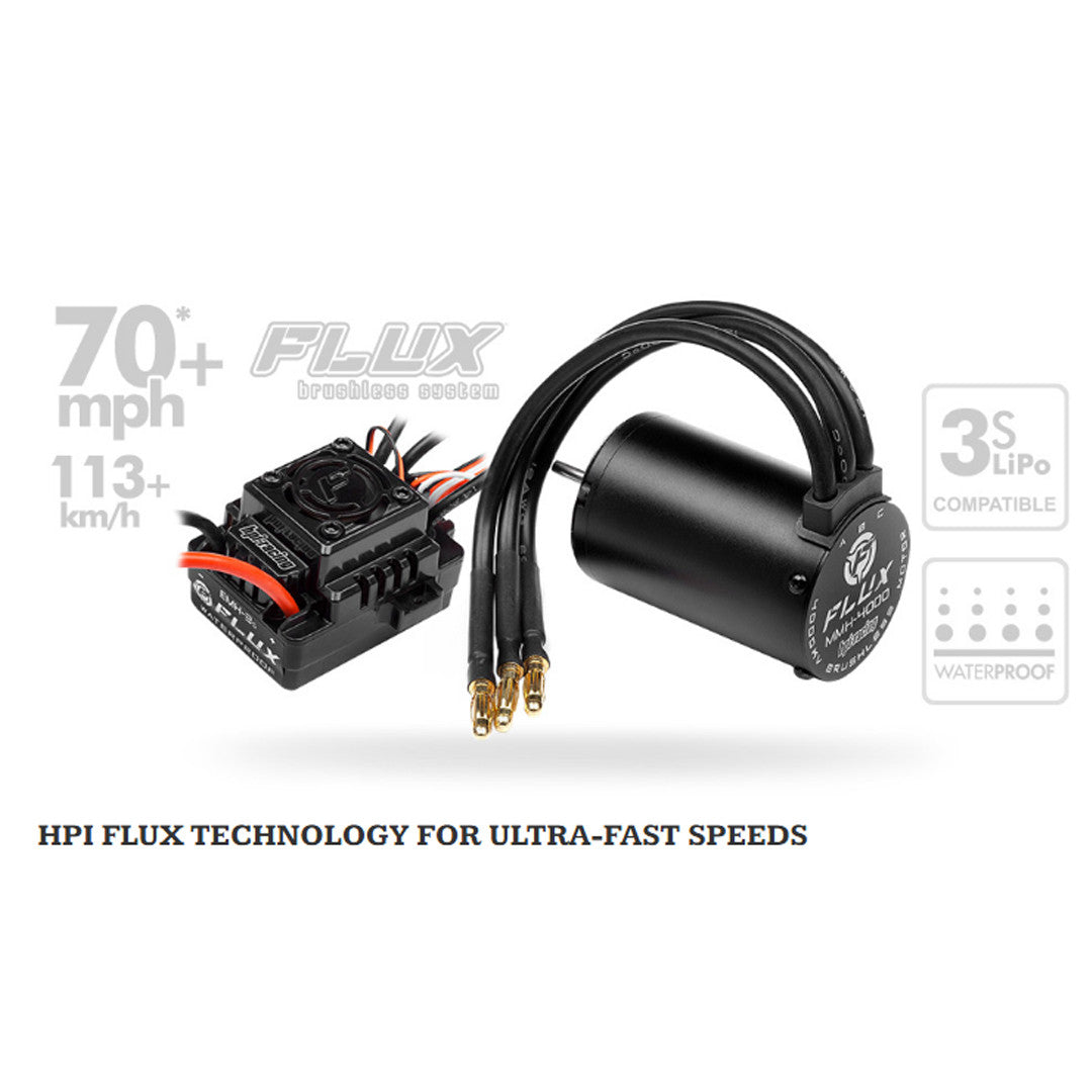 HPI 160788 1/10 Sport 3 Flux Brushless 1973 Porsche 911 Carrera RSR 4WD Racing Car