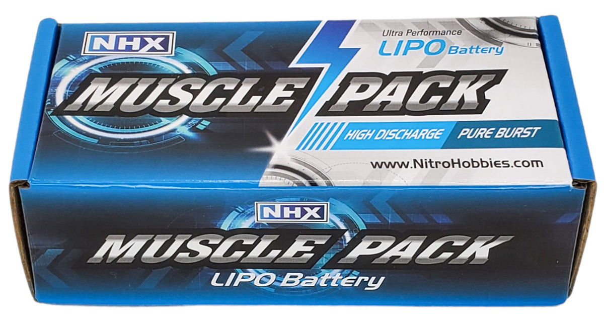 NHX RC 2S 7.6V 5200mAh 150C HV + Graphene Shorty LiPo Battery w/5mm Bullets / Deans